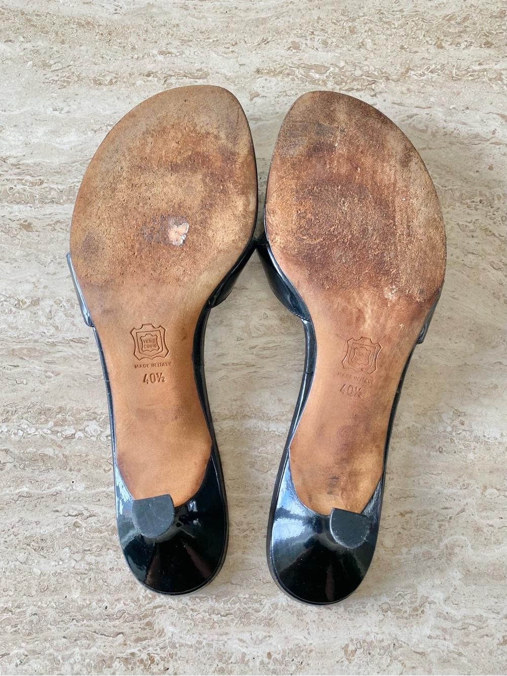 Vintage Manolo Blahnik Thong Sandal Heels - Picture 11 of 11